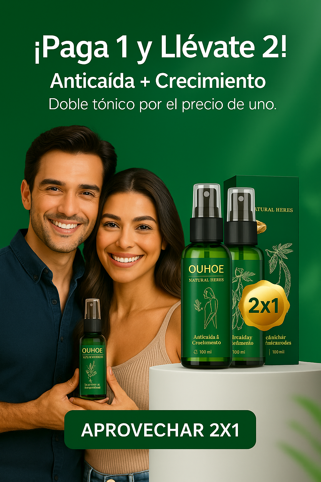🔥 ¡COMPRA 1 Y LLÉVATE 2! SUPER OFERTA - Tónico para el crecimiento del cabello