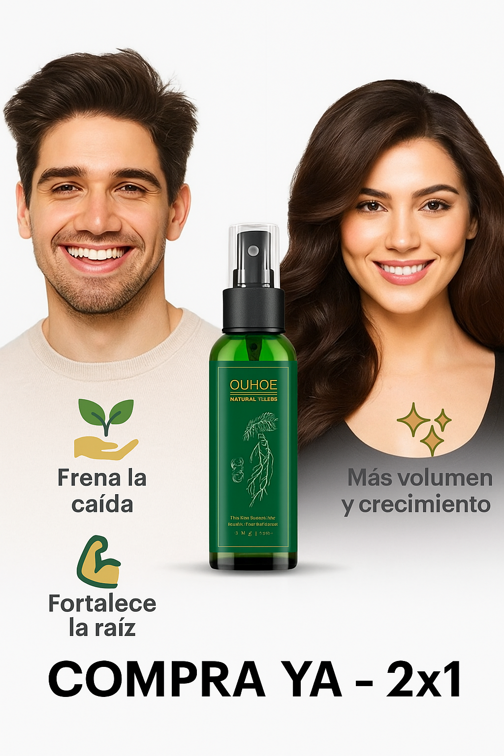 🔥 ¡COMPRA 1 Y LLÉVATE 2! SUPER OFERTA - Tónico para el crecimiento del cabello