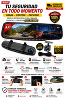 Espejo Retrovisor Inteligente 4 en 1 Full HD 1080P - Cámara 170° + Visión Nocturna + Pantalla Táctil