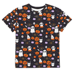 Halloween pattern youth crew neck t-shirt