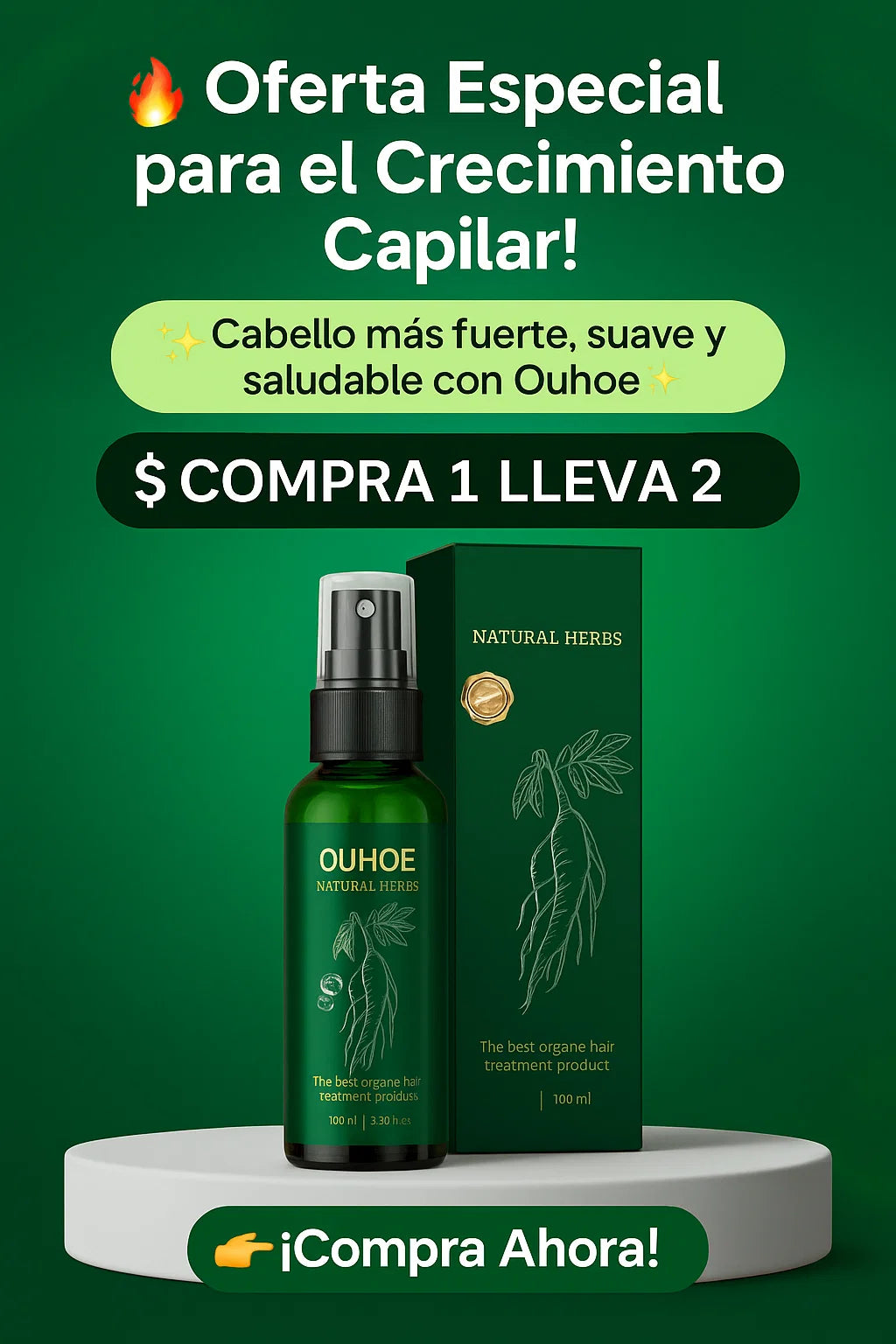 🔥 ¡COMPRA 1 Y LLÉVATE 2! SUPER OFERTA - Tónico para el crecimiento del cabello