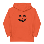 Pumpkin face kids eco hoodie