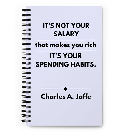 Spiral notebook with Jaffe quote