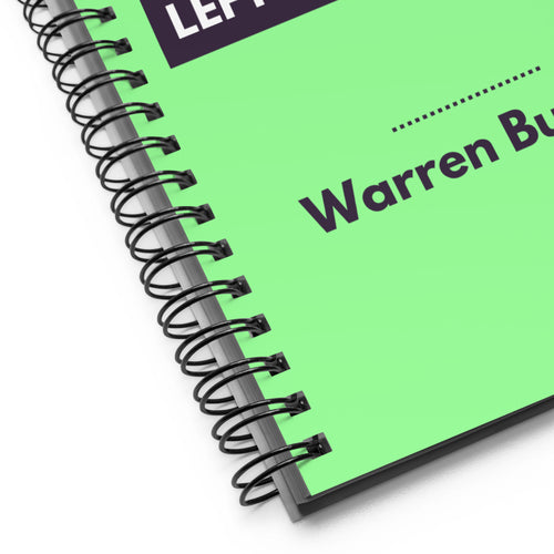 Spiral notebook with Buffett quote