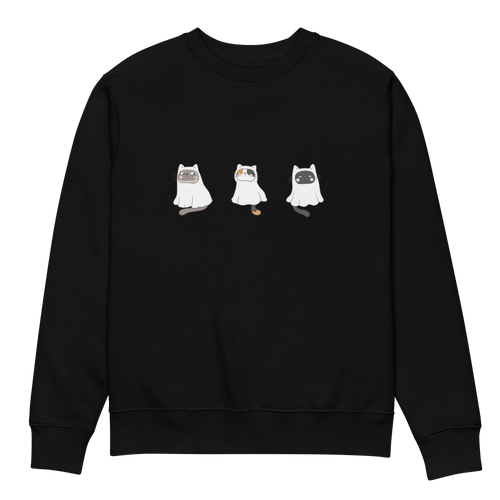 Ghost cats unisex eco sweatshirt