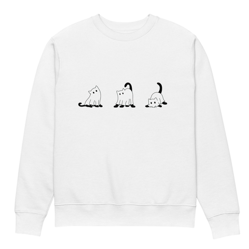 Ghost cats unisex eco sweatshirt