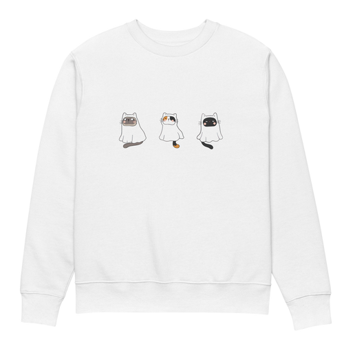 Ghost cats unisex eco sweatshirt