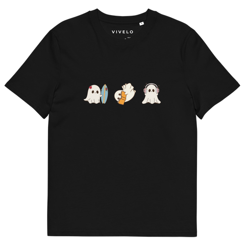 Fun ghosts unisex organic cotton t-shirt