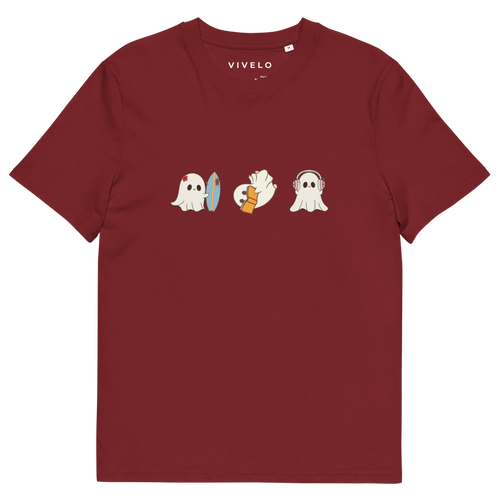 Fun ghosts unisex organic cotton t-shirt