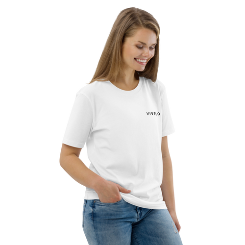 Unisex organic cotton t-shirt embroidered