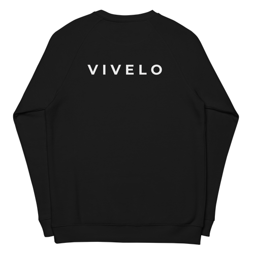 Unisex organic raglan sweatshirt back