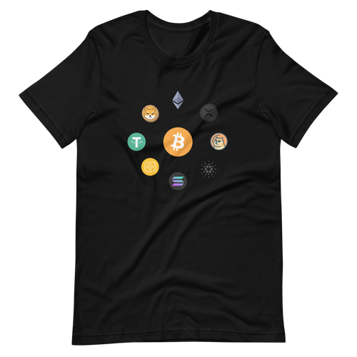 Crypto logos unisex t-shirt