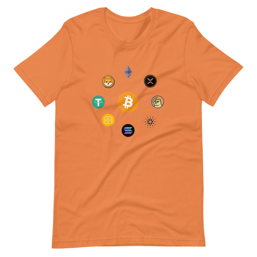 Crypto logos unisex t-shirt