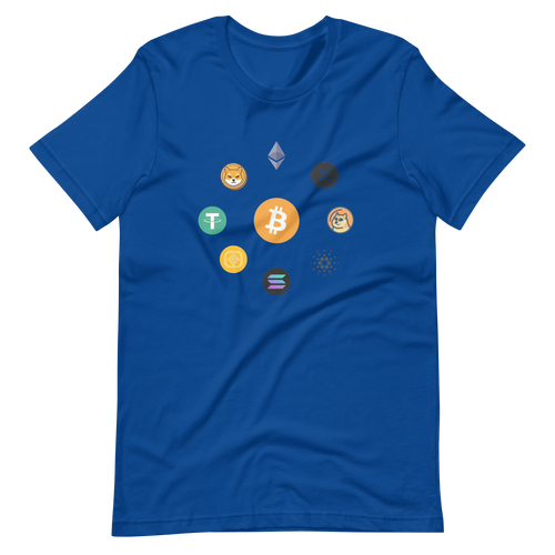 Crypto logos unisex t-shirt