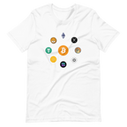 Crypto logos unisex t-shirt