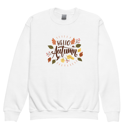 Hello autumn youth crewneck sweatshirt