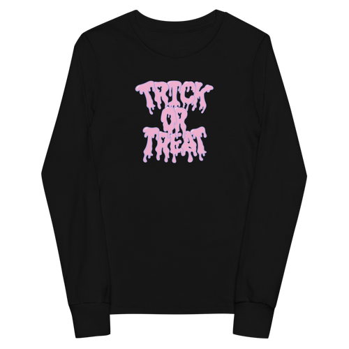 Trick or treat youth long sleeve tee