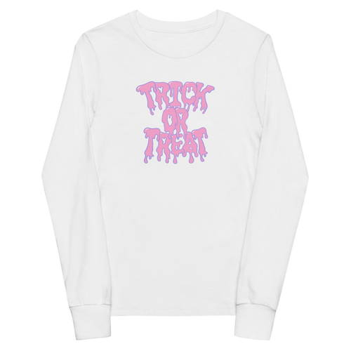 Trick or treat youth long sleeve tee